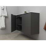 Solidline badkamermeubelset | 100cm | Mat antraciet | Zonder spiegel | Bouwpakket Solidline Solidline badkamermeubelset | 100cm | Mat antraciet | Zonder spiegel | Bouwpakket