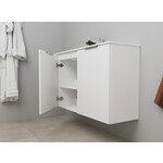 Solidline badkamermeubelset | 100cm | Mat wit | Zonder spiegel | Bouwpakket Solidline Solidline badkamermeubelset | 100cm | Mat wit | Zonder spiegel | Bouwpakket