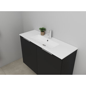 Solidline Solidline badkamermeubelset | 100cm | Mat zwart | Zonder spiegel | Bouwpakket Solidline badkamermeubelset | 100cm | Mat zwart | Zonder spiegel | Bouwpakket