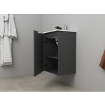 Solidline badkamermeubelset | 45cm | Mat antraciet | Met spiegelkast | Bouwpakket Solidline Solidline badkamermeubelset | 45cm | Mat antraciet | Met spiegelkast | Bouwpakket