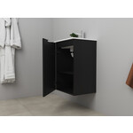 Solidline badkamermeubelset | 45cm | Mat zwart | Met spiegelkast | Bouwpakket Solidline Solidline badkamermeubelset | 45cm | Mat zwart | Met spiegelkast | Bouwpakket