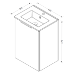 Solidline badkamermeubelset | 45cm | Hoogglans wit | Met spiegelkast | Geassembleerd Solidline Solidline badkamermeubelset | 45cm | Hoogglans wit | Met spiegelkast | Geassembleerd