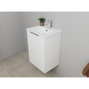 Solidline Solidline badkamermeubelset | 45cm | Mat wit | Met spiegelkast | Geassembleerd Solidline badkamermeubelset | 45cm | Mat wit | Met spiegelkast | Geassembleerd
