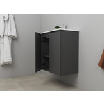 Solidline badkamermeubelset | 60cm | Mat antraciet | Met spiegelkast | Geassembleerd Solidline Solidline badkamermeubelset | 60cm | Mat antraciet | Met spiegelkast | Geassembleerd