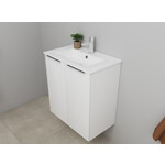 Solidline badkamermeubelset | 60cm | Hoogglans wit | Zonder spiegel | Bouwpakket Solidline Solidline badkamermeubelset | 60cm | Hoogglans wit | Zonder spiegel | Bouwpakket