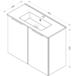 Solidline badkamermeubelset | 80cm | Eiken | Standaard spiegel | Geassembleerd Solidline Solidline badkamermeubelset | 80cm | Eiken | Standaard spiegel | Geassembleerd
