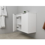 Solidline badkamermeubelset | 80cm | Mat wit | Spiegel met indirect LED verlichting | Bouwpakket Solidline Solidline badkamermeubelset | 80cm | Mat wit | Spiegel met indirect LED verlichting | Bouwpakket