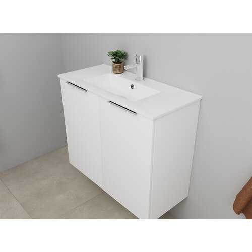 Solidline badkamermeubelset | 80cm | Mat wit | Met spiegelkast | Bouwpakket Solidline Solidline badkamermeubelset | 80cm | Mat wit | Met spiegelkast | Bouwpakket