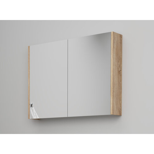 Solidline badkamermeubelset | 80cm | Eiken | Met spiegelkast | Geassembleerd Solidline Solidline badkamermeubelset | 80cm | Eiken | Met spiegelkast | Geassembleerd