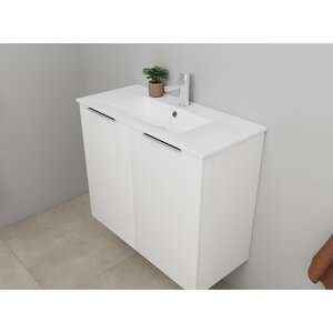 Solidline Solidline badkamermeubelset | 80cm | Hoogglans wit | Met spiegelkast | Geassembleerd Solidline badkamermeubelset | 80cm | Hoogglans wit | Met spiegelkast | Geassembleerd