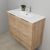 Solidline badkamermeubelset | 80cm | Eiken | Zonder spiegel | Bouwpakket