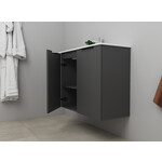 Solidline badkamermeubelset | 80cm | Mat antraciet | Zonder spiegel | Bouwpakket Solidline Solidline badkamermeubelset | 80cm | Mat antraciet | Zonder spiegel | Bouwpakket