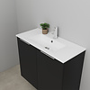 Solidline badkamermeubelset | 80cm | Mat zwart | Zonder spiegel | Geassembleerd