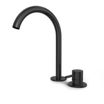 Hotbath Buddy B123H wastafelkraan 2-gats hoog - Geborsteld zwart PVD HotBath Hotbath Buddy B123H wastafelkraan 2-gats hoog - Geborsteld zwart PVD