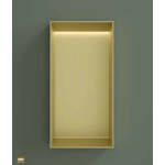 Hotbath &More inbouwnis 30x15x10cm - zonder frame - LED verlichting - Geborsteld messing PVD HotBath Hotbath &More inbouwnis 30x15x10cm - zonder frame - LED verlichting - Geborsteld messing PVD