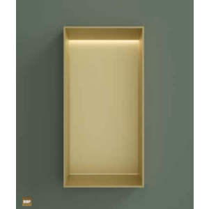 HotBath Hotbath &More inbouwnis 30x15x10cm - zonder frame - LED verlichting - Geborsteld koper PVD Hotbath &More inbouwnis 30x15x10cm - zonder frame - LED verlichting - Geborsteld koper PVD