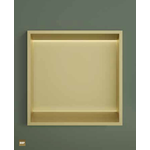 HotBath Hotbath &More inbouwnis 30x30x10cm - met frame - LED verlichting - geborsteld zwart PVD