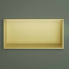 Hotbath &More inbouwnis 30x60x10cm - met frame - LED verlichting - geborsteld messing PVD