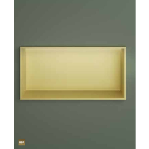 HotBath Hotbath &More inbouwnis 30x60x10cm - met frame - LED verlichting - geborsteld messing PVD Hotbath &More inbouwnis 30x60x10cm - met frame - LED verlichting - geborsteld messing PVD