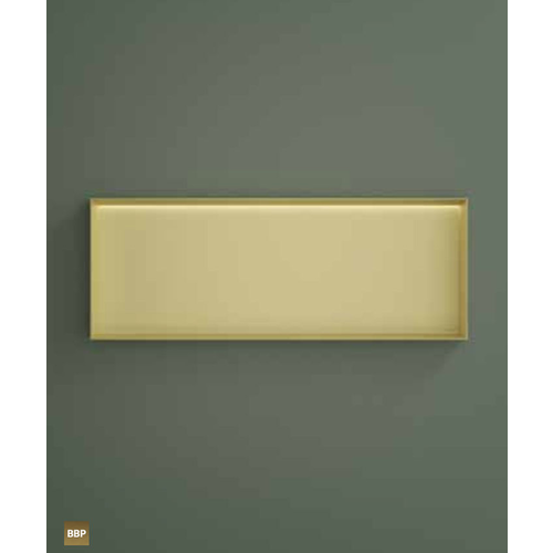 Hotbath &More inbouwnis 30x80x10cm - zonder frame - LED verlichting - geborsteld messing PVD HotBath Hotbath &More inbouwnis 30x80x10cm - zonder frame - LED verlichting - geborsteld messing PVD