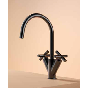 HotBath Hotbath Chap C104 wastafelkraan met draaibare uitloop - Gepolijst zwart PVD Hotbath Chap C104 wastafelkraan met draaibare uitloop - Gepolijst zwart PVD