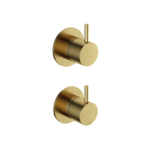Hotbath Cobber CB129EXT afbouwdeel inbouwmengkraan 2-weg omstel - geborsteld messing pvd HotBath Hotbath Cobber CB129EXT afbouwdeel inbouwmengkraan 2-weg omstel - geborsteld messing pvd