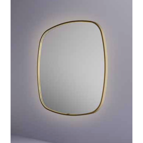 Hotbath &More spiegel contour 100x100cm directe & indirecte verlichting - geborsteld zwart PVD HotBath Hotbath &More spiegel contour 100x100cm directe & indirecte verlichting - geborsteld zwart PVD