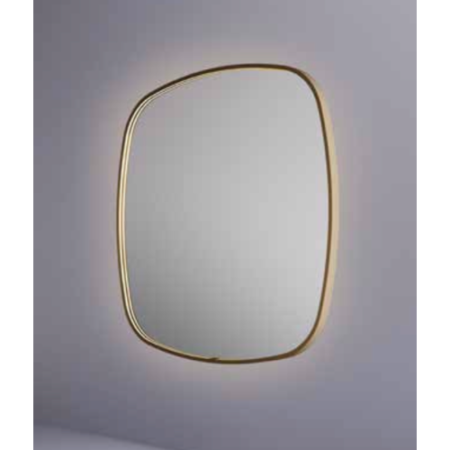 Hotbath &More spiegel contour 100x100cm directe & indirecte verlichting - geborsteld zwart PVD HotBath Hotbath &More spiegel contour 100x100cm directe & indirecte verlichting - geborsteld zwart PVD