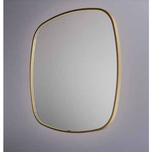 HotBath Hotbath &More spiegel contour 120x120cm directe & indirecte verlichting - geborsteld koper PVD