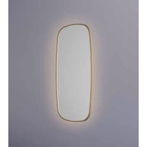 HotBath Hotbath &More spiegel contour 50x100cm directe & indirecte verlichting - geborsteld zwart PVD Hotbath &More spiegel contour 50x100cm directe & indirecte verlichting - geborsteld zwart PVD