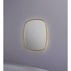 HotBath Hotbath &More spiegel contour 60x60cm directe & indirecte verlichting - geborsteld gunmetal PVD Hotbath &More spiegel contour 60x60cm directe & indirecte verlichting - geborsteld gunmetal PVD