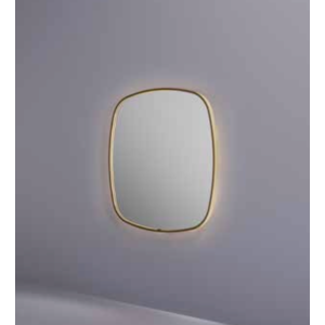 HotBath Hotbath &More spiegel contour 60x60cm directe & indirecte verlichting - geborsteld zwart PVD Hotbath &More spiegel contour 60x60cm directe & indirecte verlichting - geborsteld zwart PVD