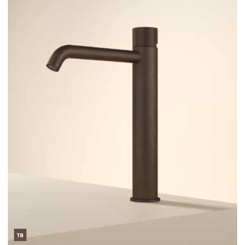 Hotbath Guy Row GY003HR wastafelkraan hoog - Geborsteld zwart PVD HotBath Hotbath Guy Row GY003HR wastafelkraan hoog - Geborsteld zwart PVD