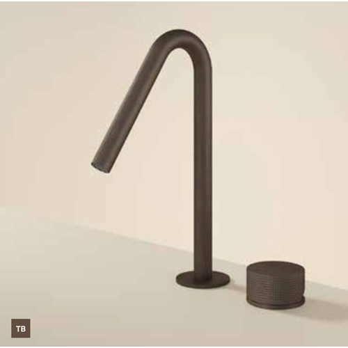 Hotbath Guy Diamond GY023D 2-gats wastafelkraan met draaibare uitloop - Geborsteld zwart PVD HotBath Hotbath Guy Diamond GY023D 2-gats wastafelkraan met draaibare uitloop - Geborsteld zwart PVD