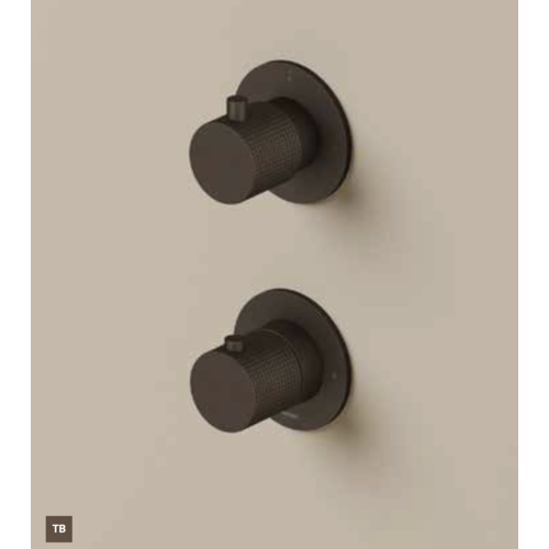 Hotbath Guy Diamond GY7009DEXT afbouwdeel voor inbouwthermostaat 2-weg stop-omstel - Geborsteld messing PVD HotBath Hotbath Guy Diamond GY7009DEXT afbouwdeel voor inbouwthermostaat 2-weg stop-omstel - Geborsteld messing PVD