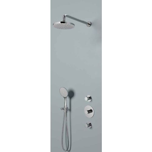 Hotbath Buddy IBS12 inbouw doucheset - ronde handdouche - 30cm hoofddouche - wandarm - wandhouder - geborsteld zwart PVD HotBath Hotbath Buddy IBS12 inbouw doucheset - ronde handdouche - 30cm hoofddouche - wandarm - wandhouder - geborsteld zwart PVD