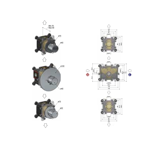 Hotbath Cobber IBS20 inbouw doucheset - staafhanddouche - 20cm hoofddouche - wandarm - glijstang - geborsteld messing pvd HotBath Hotbath Cobber IBS20 inbouw doucheset - staafhanddouche - 20cm hoofddouche - wandarm - glijstang - geborsteld messing pvd
