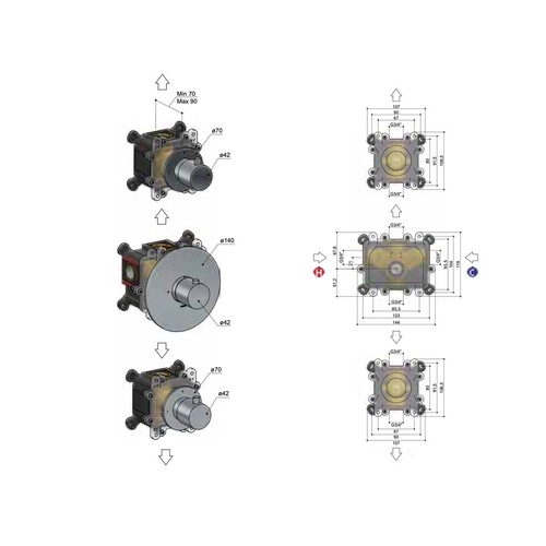 Hotbath Cobber IBS20 inbouw doucheset - staafhanddouche - 30cm hoofddouche - 15cm plafondbuis - glijstang - geborsteld koper pvd HotBath Hotbath Cobber IBS20 inbouw doucheset - staafhanddouche - 30cm hoofddouche - 15cm plafondbuis - glijstang - geborsteld koper pvd
