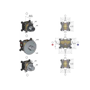 Hotbath Cobber IBS20 inbouw doucheset - staafhanddouche - 25cm hoofddouche - 30cm plafondbuis - glijstang - geborsteld koper pvd