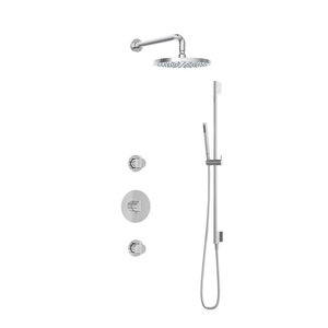 Hotbath Cobber IBS20 inbouw doucheset - staafhanddouche - 25cm hoofddouche - wandarm - glijstang - chroom