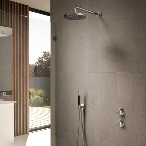 Hotbath Cobber IBS7009 inbouw doucheset - ronde handdouche - 25cm hoofddouche - plafondbuis 15cm - wandhouder - geborsteld koper pvd HotBath Hotbath Cobber IBS7009 inbouw doucheset - ronde handdouche - 25cm hoofddouche - plafondbuis 15cm - wandhouder - geborsteld koper pvd