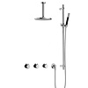Hotbath Cobber IBS70 inbouw doucheset - staafhanddouche - 25cm hoofddouche - 15cm plafondbuis - glijstang - chroom