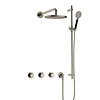 Hotbath Cobber IBS70 inbouw doucheset - ronde handdouche - 25cm hoofddouche - wandarm - glijstang - geborsteld nikkel