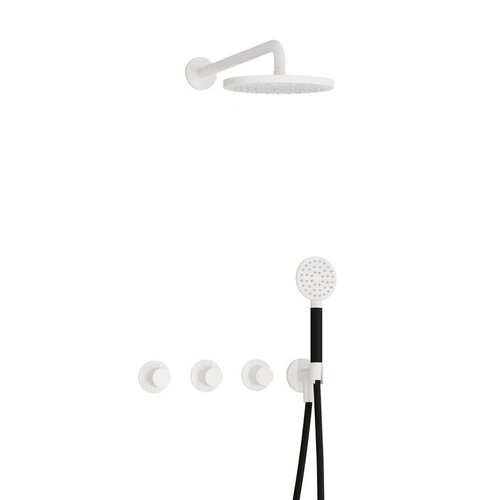 Hotbath Cobber IBS70 inbouw doucheset - ronde handdouche - 25cm hoofddouche - wandarm - wandhouder - mat wit HotBath Hotbath Cobber IBS70 inbouw doucheset - ronde handdouche - 25cm hoofddouche - wandarm - wandhouder - mat wit