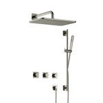 Hotbath Gal IBSGL70 inbouw doucheset met 2 stopkranen met gl106 en glijstang - Geborsteld nikkel HotBath Hotbath Gal IBSGL70 inbouw doucheset met 2 stopkranen met gl106 en glijstang - Geborsteld nikkel