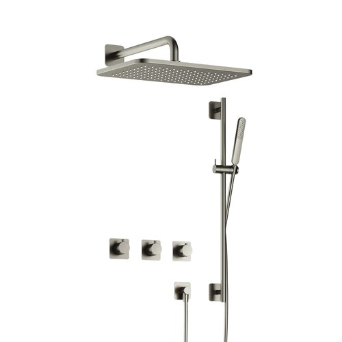 Hotbath Gal IBSGL70 inbouw doucheset met 2 stopkranen met gl106 en glijstang - Geborsteld nikkel HotBath Hotbath Gal IBSGL70 inbouw doucheset met 2 stopkranen met gl106 en glijstang - Geborsteld nikkel