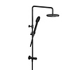 Hotbath Cobber M438 stortdoucheset zonder mengkraan - hoofddouche 20cm - ronde handdouche - gepolijst zwart PVD