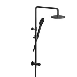 HotBath Hotbath Cobber M438 stortdoucheset zonder mengkraan - hoofddouche 20cm - ronde handdouche - gepolijst zwart PVD Hotbath Cobber M438 stortdoucheset zonder mengkraan - hoofddouche 20cm - ronde handdouche - gepolijst zwart PVD