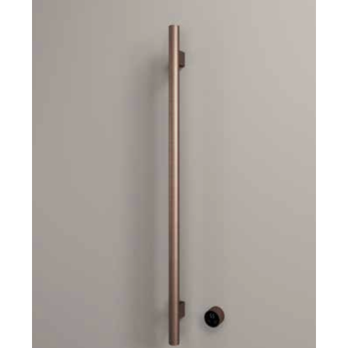 Hotbath &More Rails Round handdoekwarmerset 135cm - 1 stang - geborsteld messing PVD HotBath Hotbath &More Rails Round handdoekwarmerset 135cm - 1 stang - geborsteld messing PVD