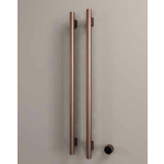 Hotbath &More Rails Round handdoekwarmerset 135cm - 2 stangen - geborsteld messing PVD HotBath Hotbath &More Rails Round handdoekwarmerset 135cm - 2 stangen - geborsteld messing PVD